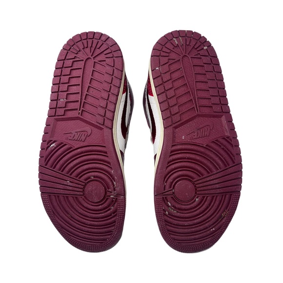 Air Jordan 1 Mid Burgundy Maroon Cream/Ivory Youth 6Y DZ2820-601 - Picture 6 of 11